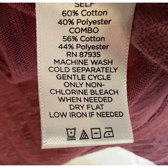 LOGO by Lori Goldstein Purple 3/4 Sleeve Open Cardigan Sweater Size XL - Picture 6 of 6